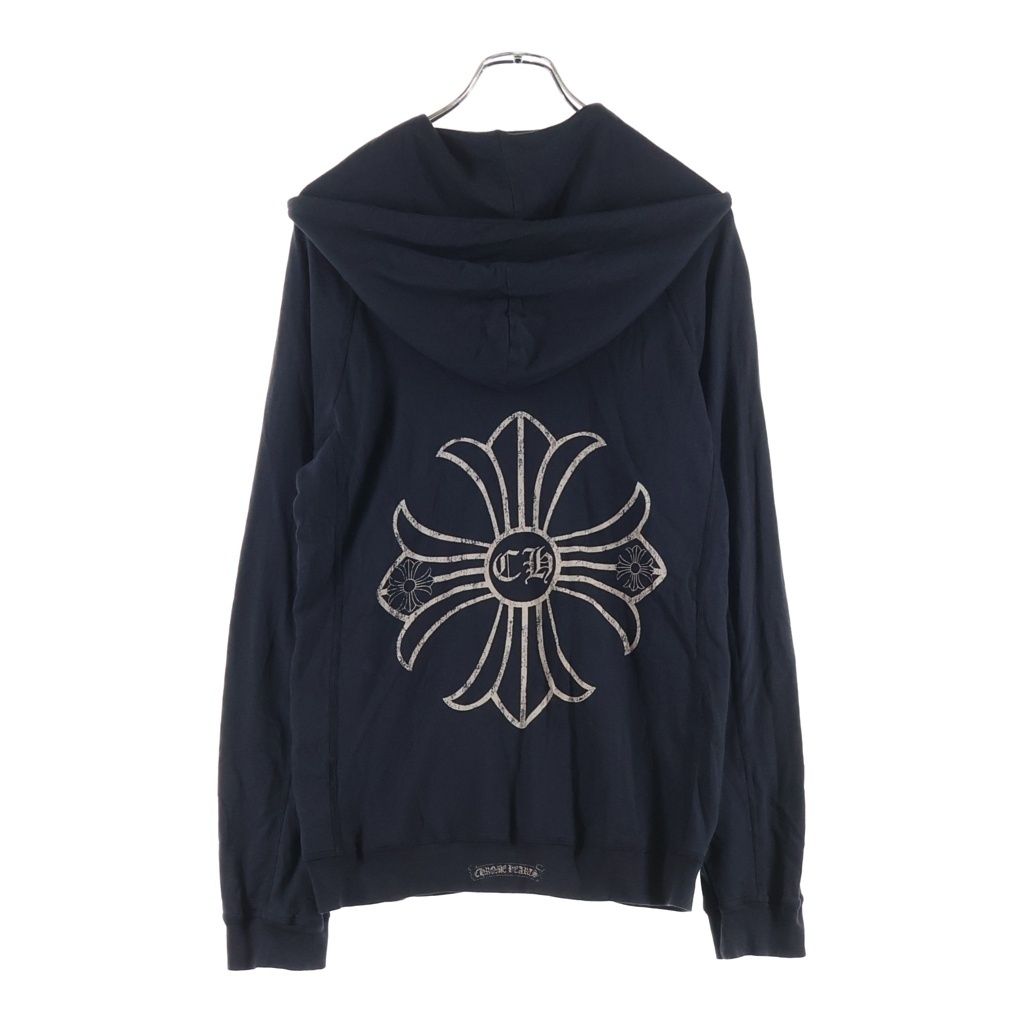 Chrome Hearts Vintage Sweatshirt HD Zip CH Plus Print Hoodie Black Beige