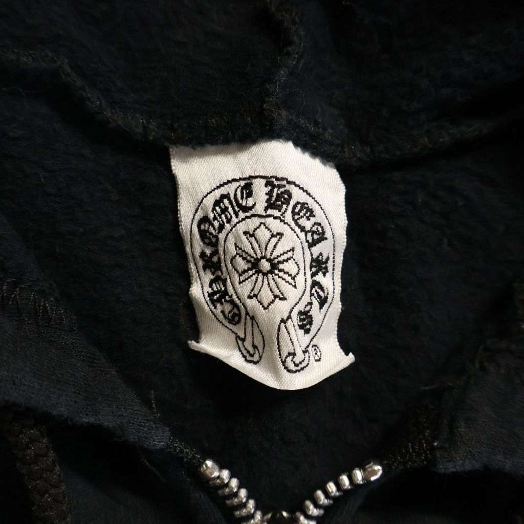 Chrome Hearts Vintage Sweatshirt HD Zip Sleeve Floral Zip Up Hoodie Black — view 7