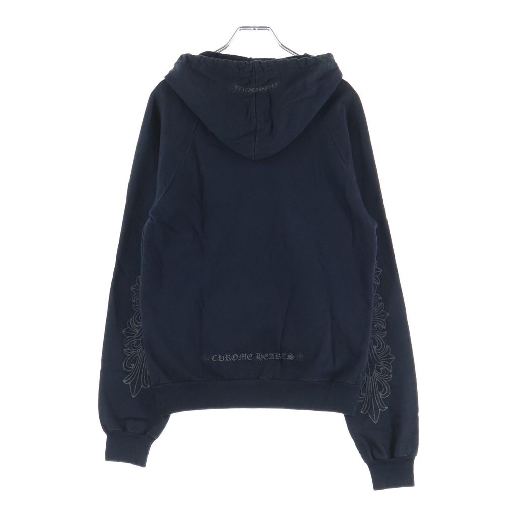 Chrome Hearts Vintage Sweatshirt HD Zip Sleeve Floral Zip Up Hoodie Black — view 2
