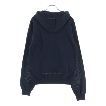 Chrome Hearts Vintage Sweatshirt HD Zip Sleeve Floral Zip Up Hoodie Black — view 2
