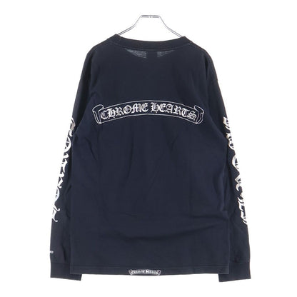 Chrome Hearts Vintage Long Sleeve English Back Scroll Label Print T-Shirt Black