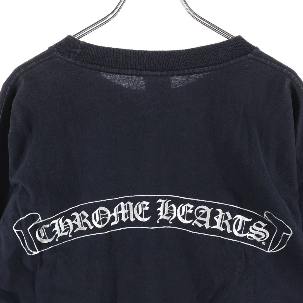 Chrome Hearts Vintage Long Sleeve English Back Scroll Label Print T-Shirt Black — view 4