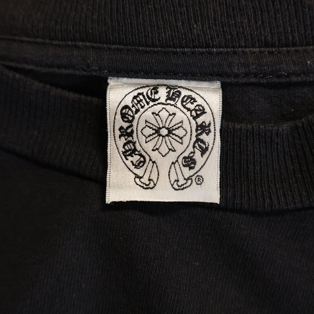Chrome Hearts Vintage Long Sleeve English Back Scroll Label Print T-Shirt Black — view 7