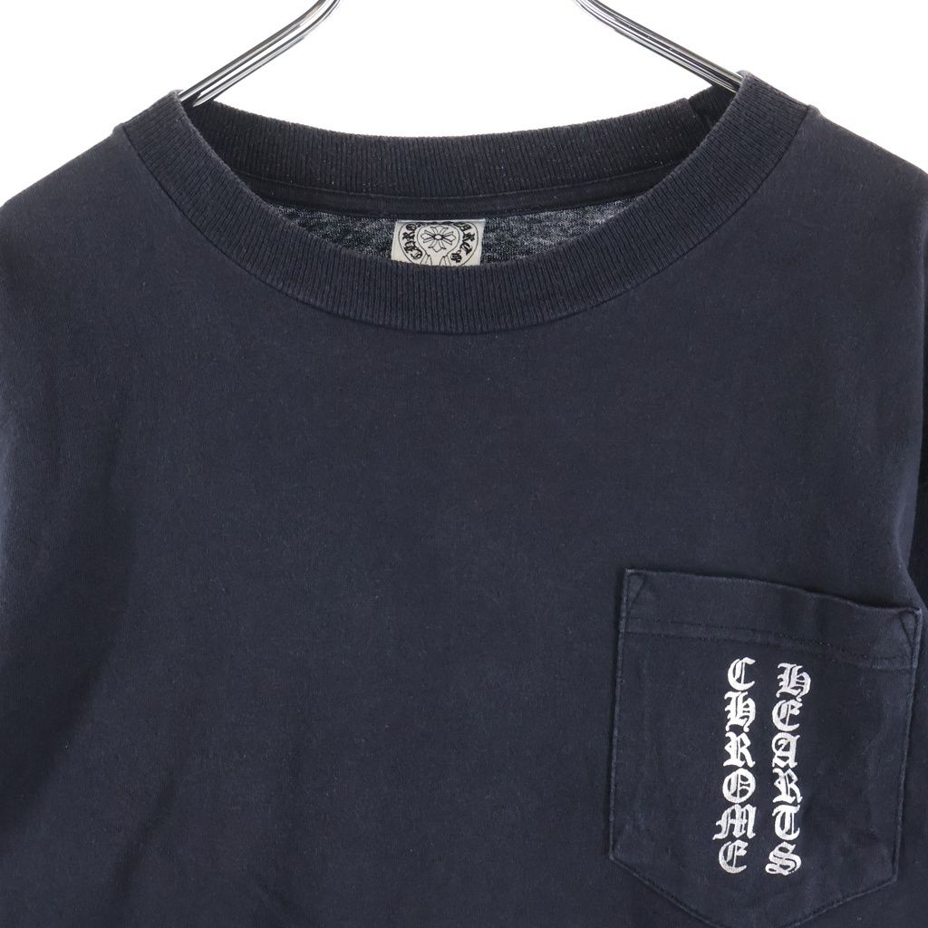 Chrome Hearts Vintage Long Sleeve English Back Scroll Label Print T-Shirt Black — view 3