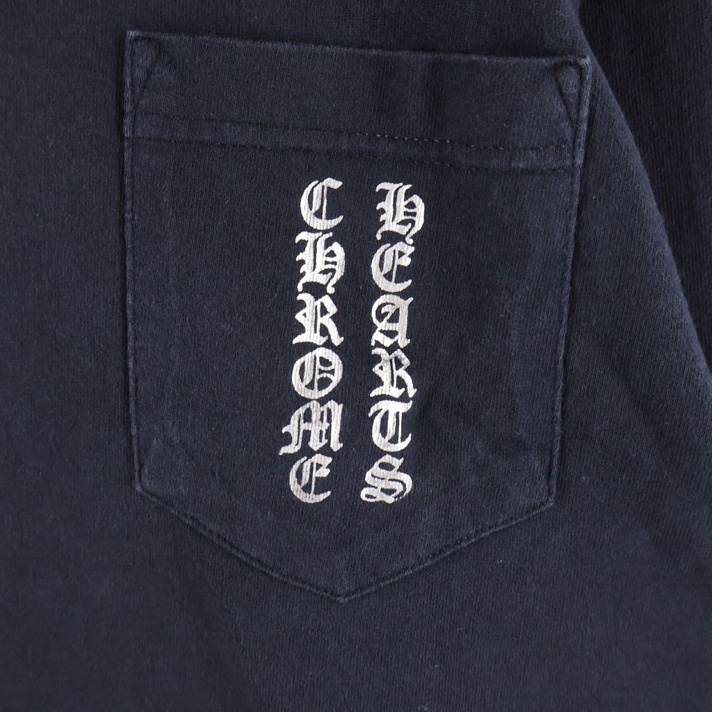 Chrome Hearts Vintage Long Sleeve English Back Scroll Label Print T-Shirt Black — view 5
