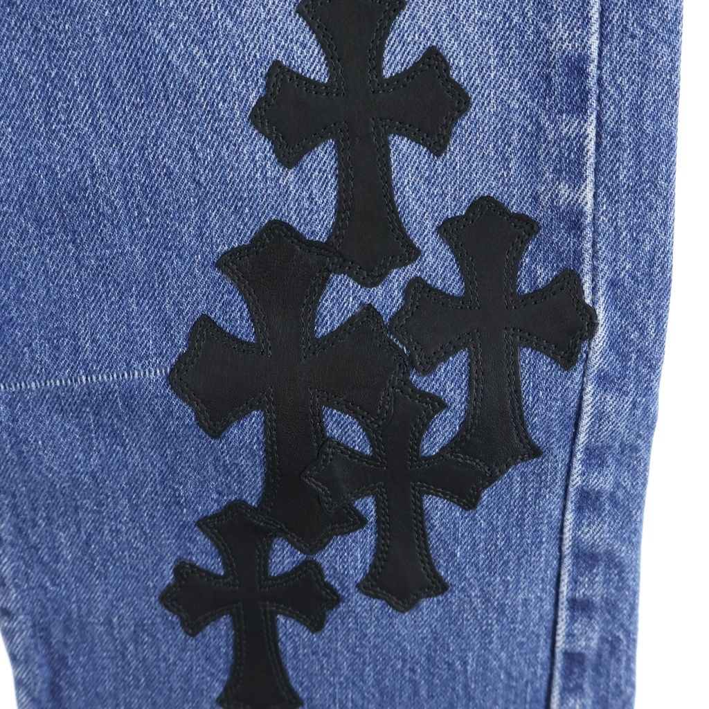 Chrome Hearts Levi 'S Vntg Blu Red Tab Levi's 501 Cross Patch Button Fly Denim — view 5