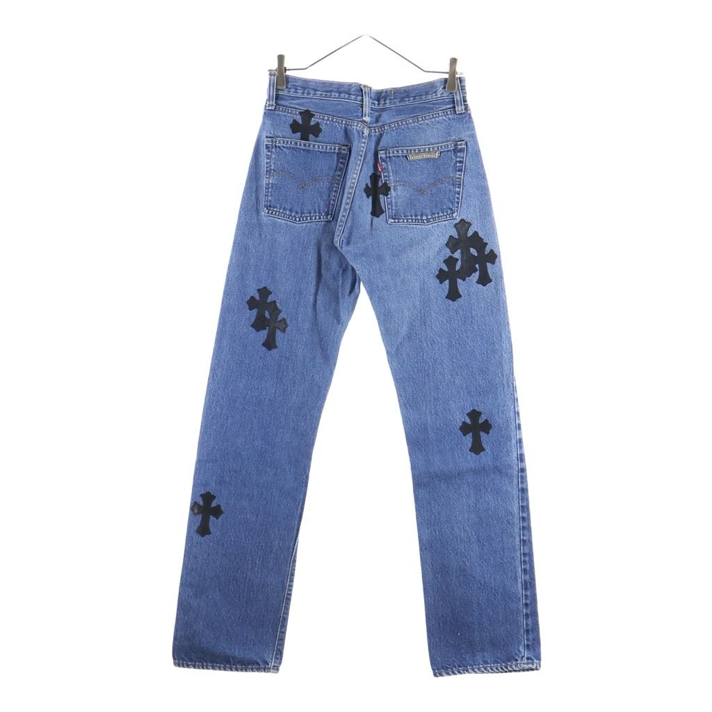 Chrome Hearts Levi 'S Vntg Blu Red Tab Levi's 501 Cross Patch Button Fly Denim — view 2