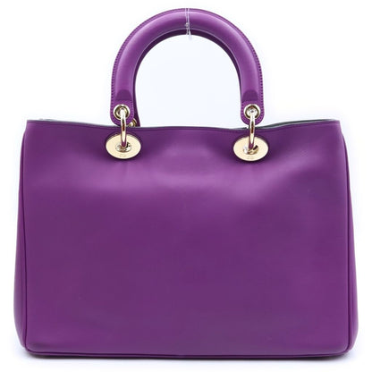 Diorissimo 2-Way Shoulder Bag Leather Purple Silver — view 2