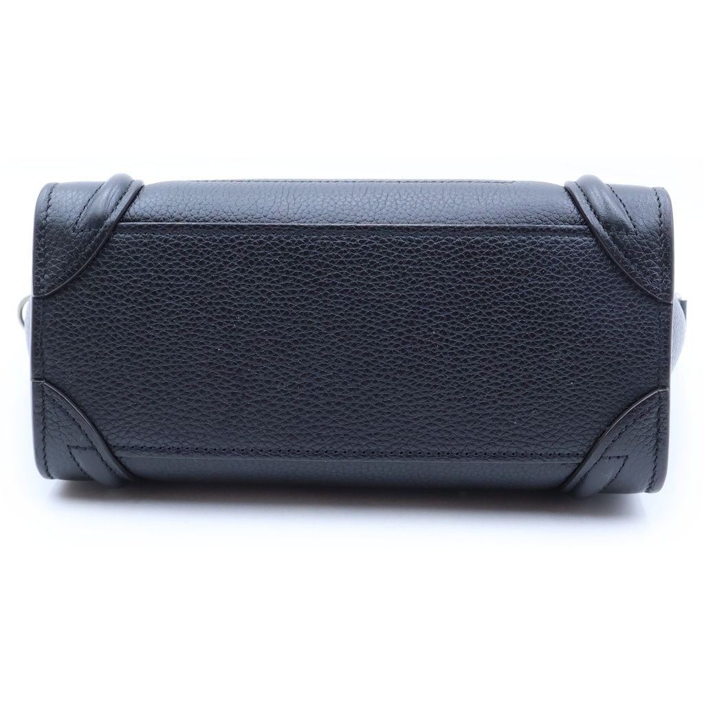 Celine Luggage Nano 2-Way Shoulder Bag Black Leather — view 4