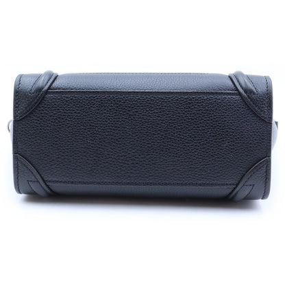 Celine Luggage Nano 2-Way Shoulder Bag Black Leather — view 4