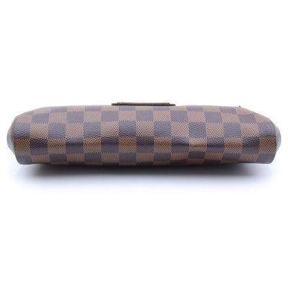 Louis Vuitton Damier Shoulder Bag Brown Leather — view 4
