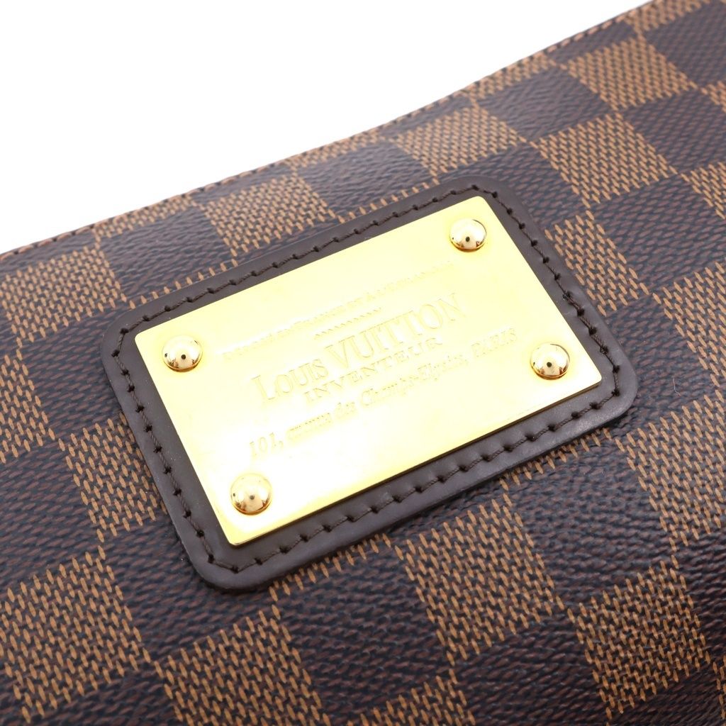 Louis Vuitton Damier Shoulder Bag Brown Leather — view 6