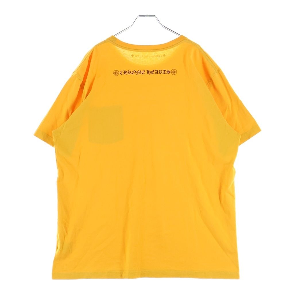 Chrome Hearts Vertical Logo Tee Short Sleeve T-Shirt Yellow — view 2