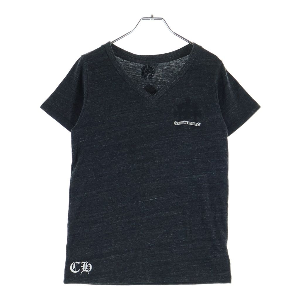 Chrome Hearts Vintage Back Cemetery Cross Tee V-neck Short Sleeve T-Shirt Black — view 2