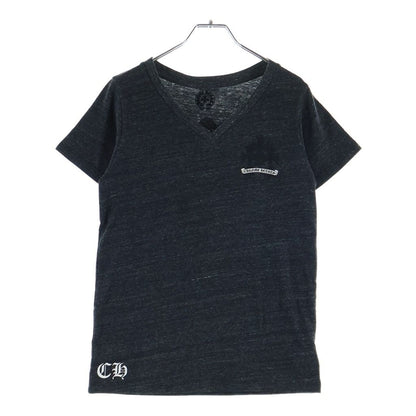 Chrome Hearts Vintage Back Cemetery Cross Tee V-neck Short Sleeve T-Shirt Black — view 2