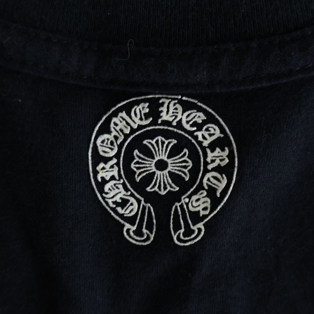 Chrome Hearts Vintage Back Fluer Tee BS Flare V-neck Short Sleeve T-Shirt Black — view 7