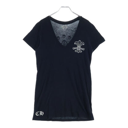 Chrome Hearts Vintage Back Fluer Tee BS Flare V-neck Short Sleeve T-Shirt Black — view 2