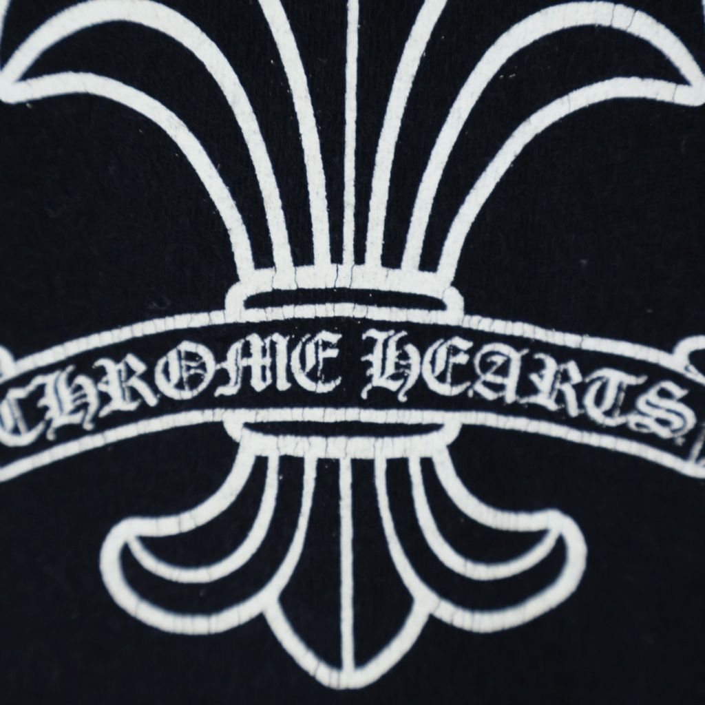 Chrome Hearts Vintage Back Fluer Tee BS Flare V-neck Short Sleeve T-Shirt Black — view 5