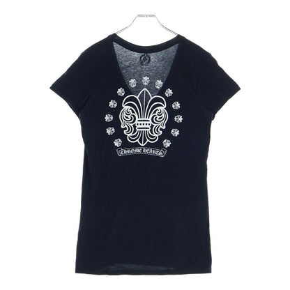 Chrome Hearts Vintage Back Fluer Tee BS Flare V-neck Short Sleeve T-Shirt Black