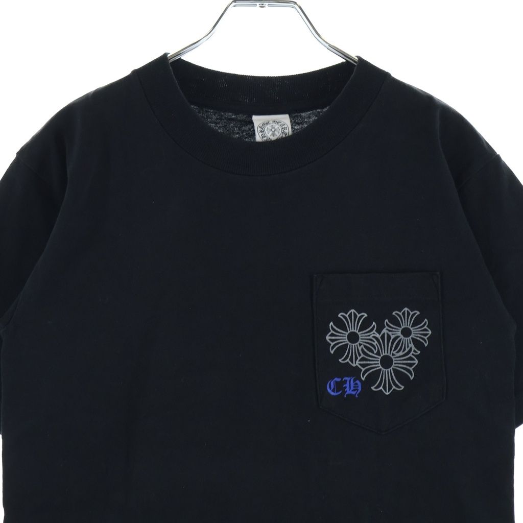 Chrome Hearts Back Circle Logo Pls Tee CH Plus Short Sleeve T-Shirt Black — view 3