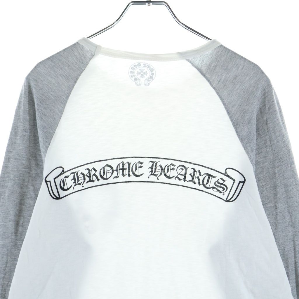 Chrome Hearts Vintage Back Scroll Label Long Sleeve Tee T-Shirt White Gray — view 4