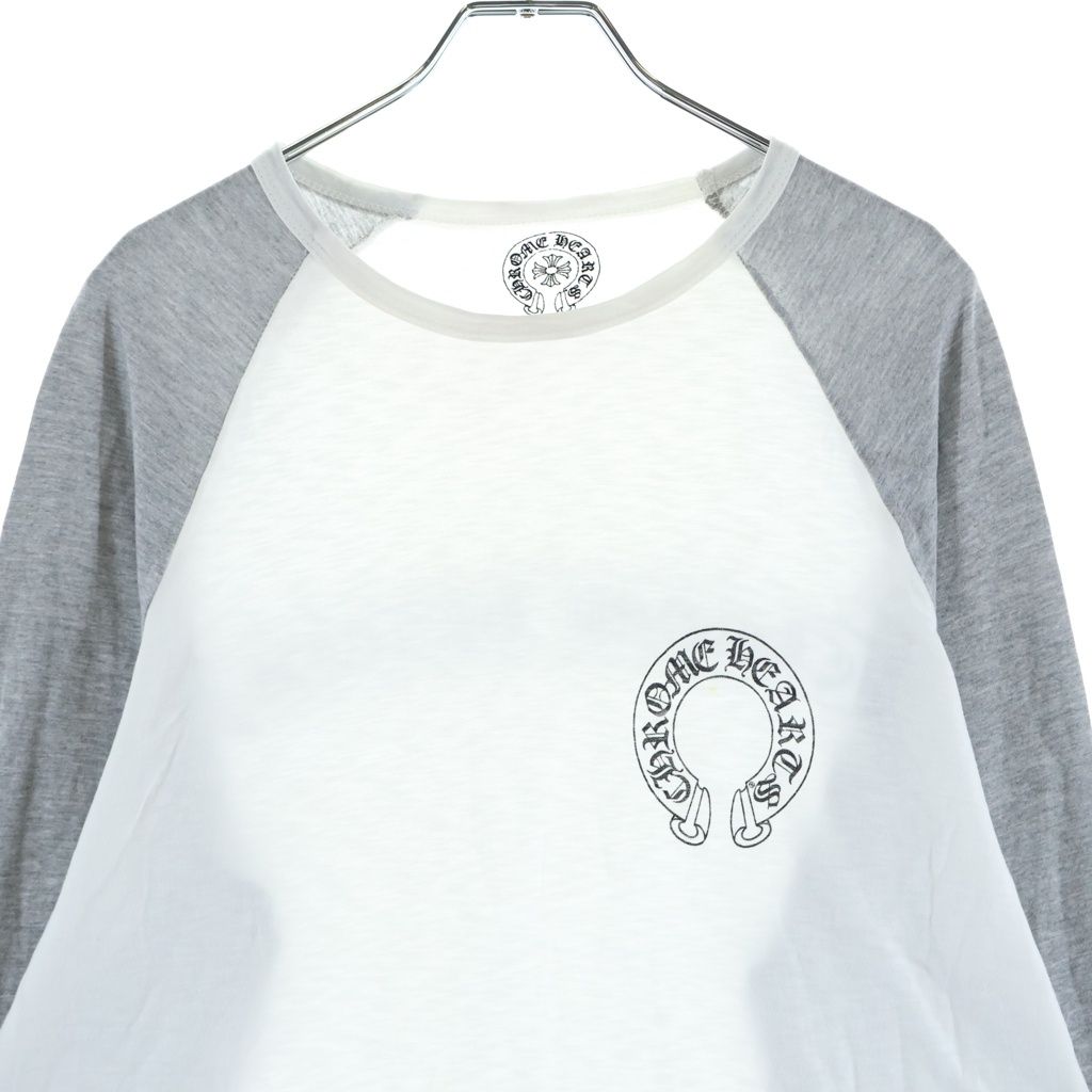 Chrome Hearts Vintage Back Scroll Label Long Sleeve Tee T-Shirt White Gray — view 3