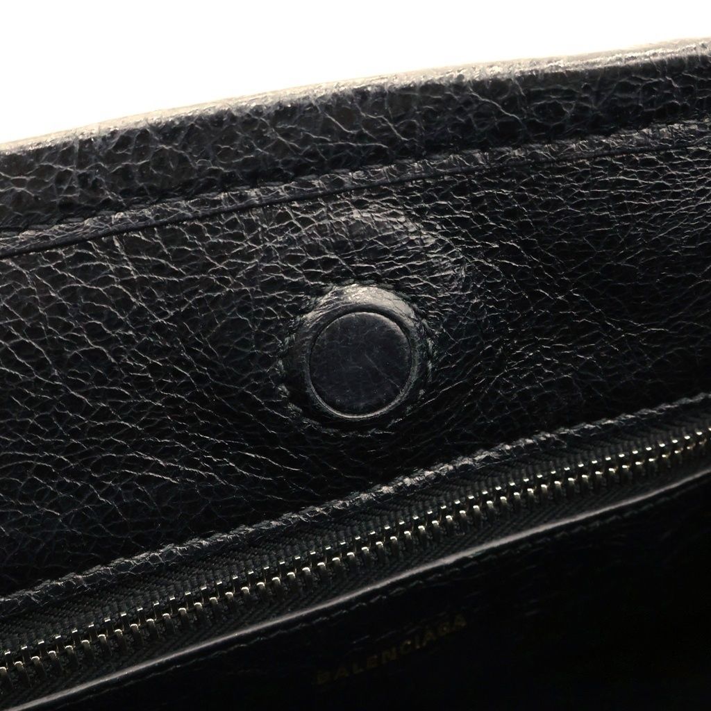 Balenciaga Barbes Small 2-Way Shoulder Bag Black Leather — view 7