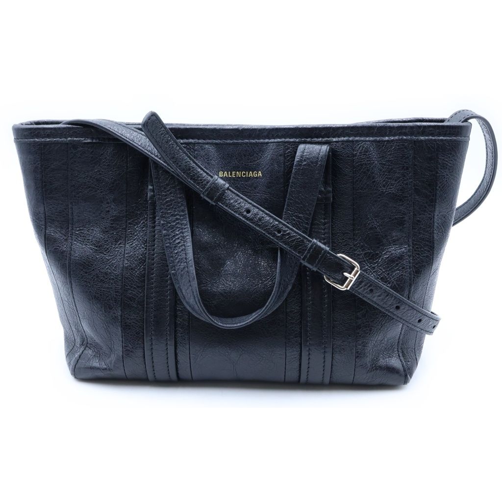 Balenciaga Barbes Small 2-Way Shoulder Bag Black Leather