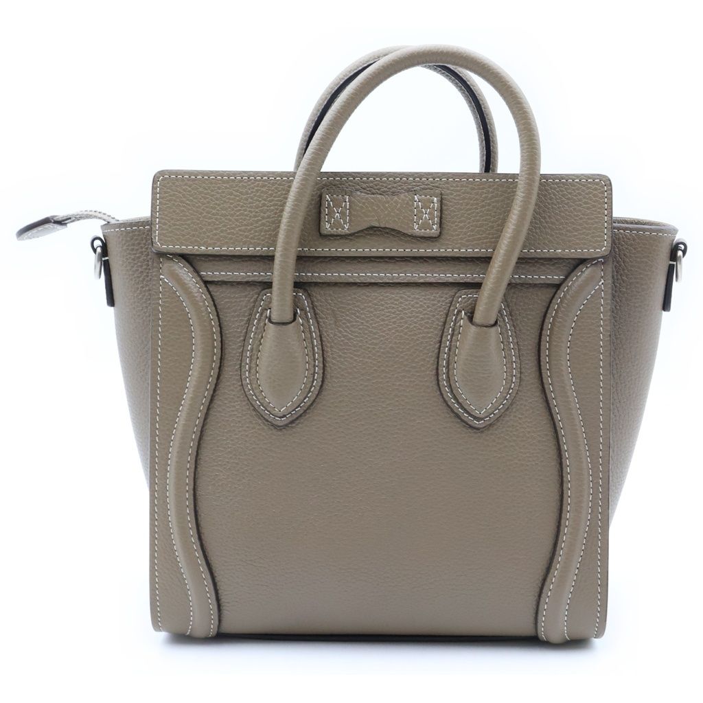Celine Luggage Nano Brown Leather Handbag — view 2