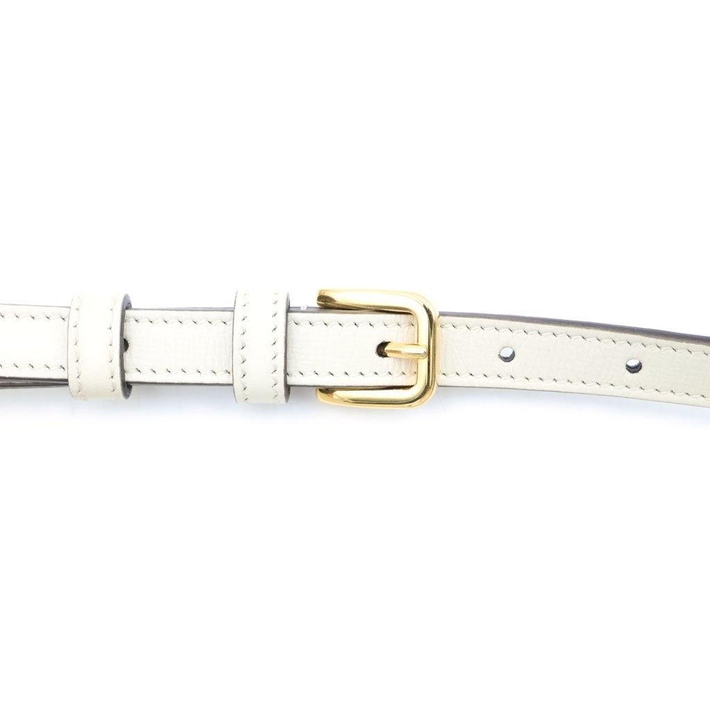 Gucci Horsebit 1955 Shoulder Bag Small GG Canvas Leather White Beige — view 6