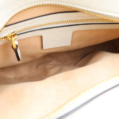 Gucci Horsebit 1955 Shoulder Bag Small GG Canvas Leather White Beige — view 8