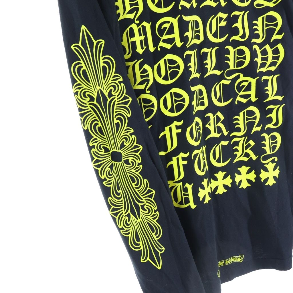 Chrome Hearts Vertical Logo Long Sleeve Tee Arm Floral Print Crew Neck T-Shirt — view 6
