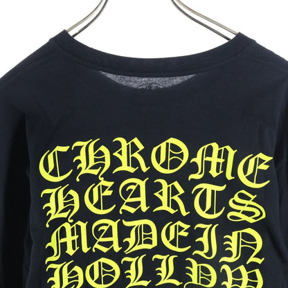 Chrome Hearts Vertical Logo Long Sleeve Tee Arm Floral Print Crew Neck T-Shirt — view 4