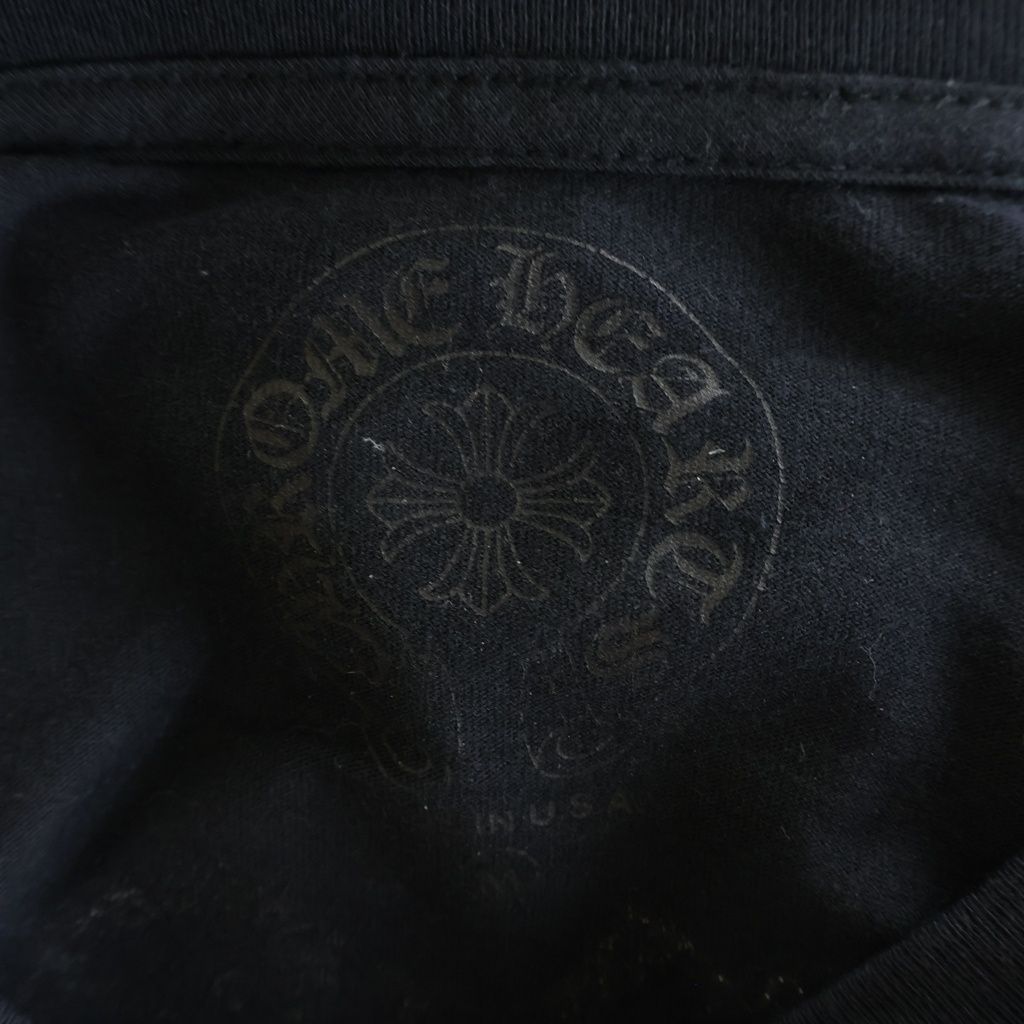 Chrome Hearts Vertical Logo Long Sleeve Tee Arm Floral Print Crew Neck T-Shirt — view 7