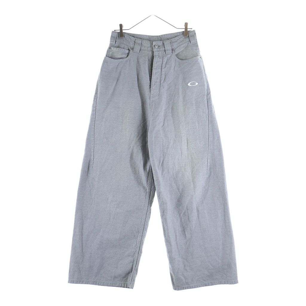 Balenciaga Trompe Loeil Denim Trousers in Soft Gray Wide Baggy Pants