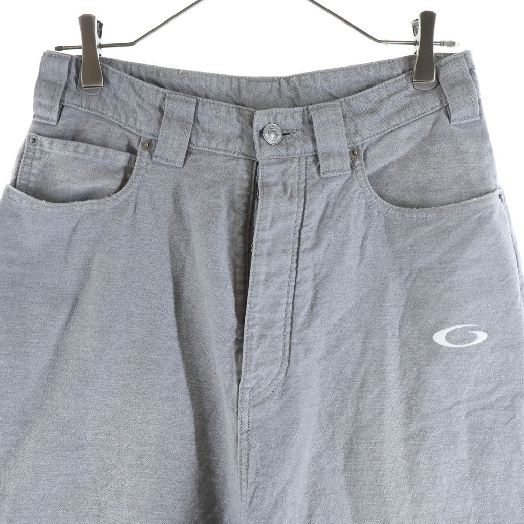 Balenciaga Trompe Loeil Denim Trousers in Soft Gray Wide Baggy Pants — view 3