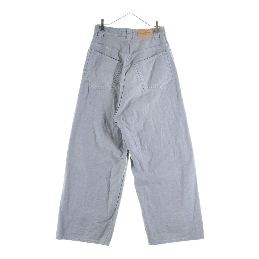 Balenciaga Trompe Loeil Denim Trousers in Soft Gray Wide Baggy Pants — view 2