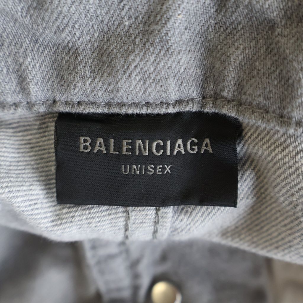 Balenciaga Trompe Loeil Denim Trousers in Soft Gray Wide Baggy Pants — view 7