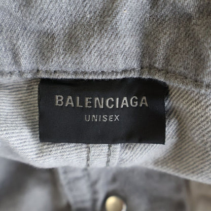 Balenciaga Trompe Loeil Denim Trousers in Soft Gray Wide Baggy Pants — view 7