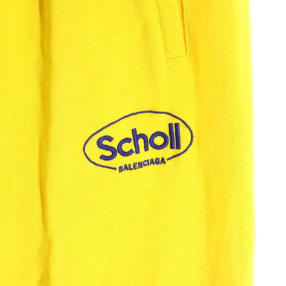 Balenciaga Scholl Sweatpants Shawl Logo Embroidery Wide Yellow Pants — view 5