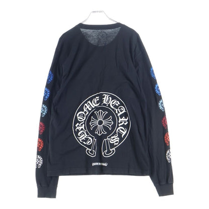 Chrome Hearts CH Long Sleeve 1 Multi Horseshoe Back Print T-Shirt Black