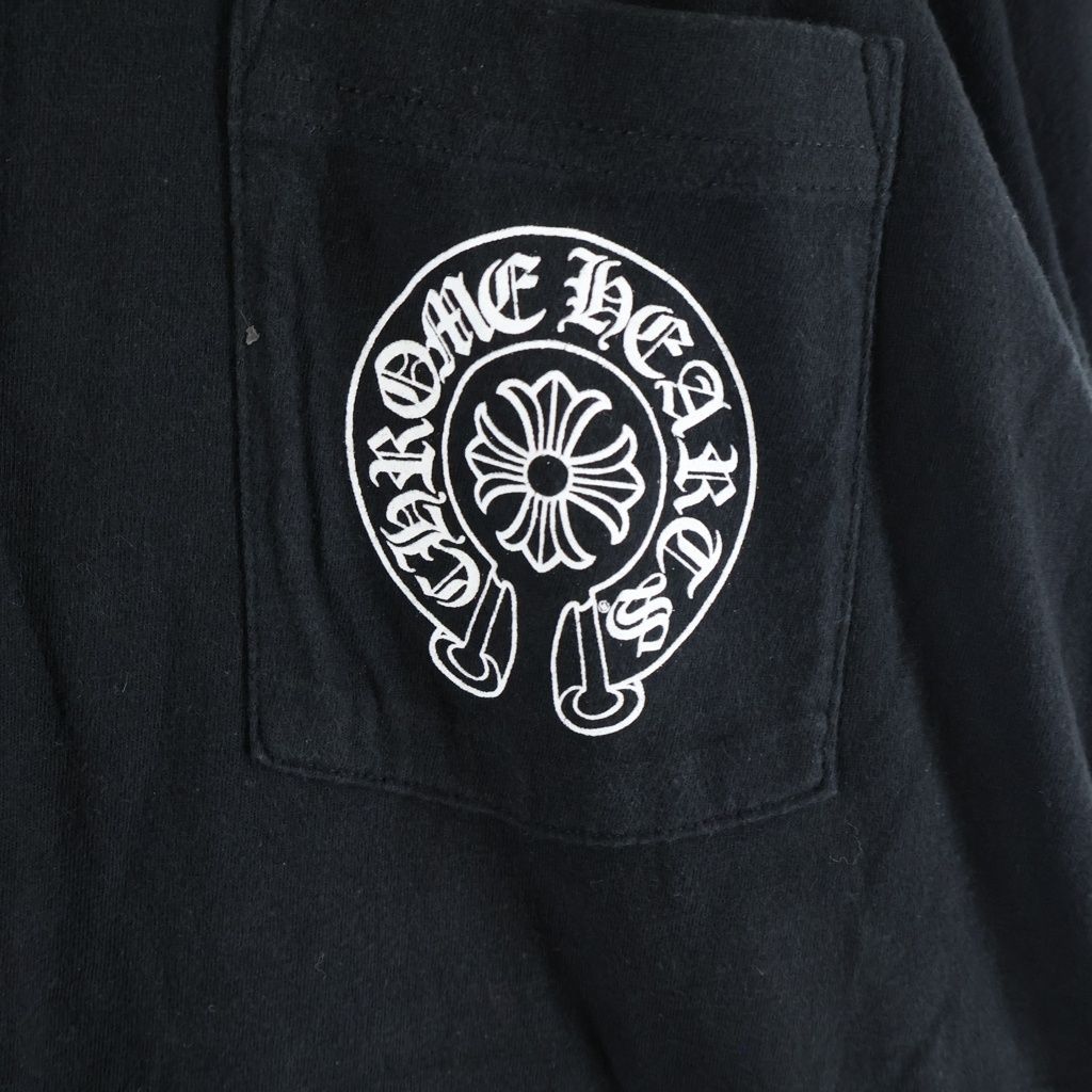 Chrome Hearts CH Long Sleeve 1 Multi Horseshoe Back Print T-Shirt Black — view 5