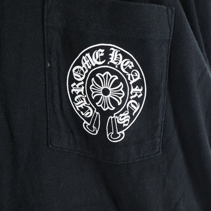 Chrome Hearts CH Long Sleeve 1 Multi Horseshoe Back Print T-Shirt Black — view 5