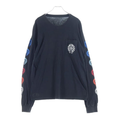 Chrome Hearts CH Long Sleeve 1 Multi Horseshoe Back Print T-Shirt Black — view 2