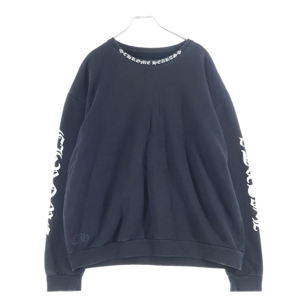 Chrome Hearts Sweatshirt Plvr Neck Logo Crew Black White