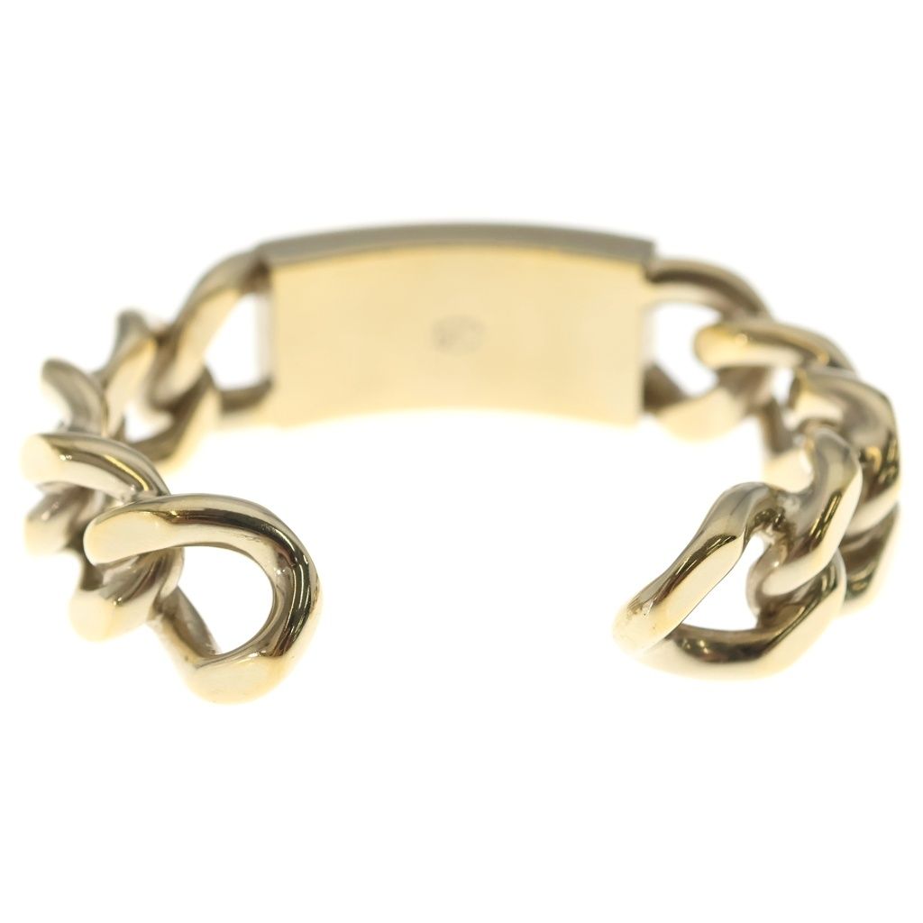 Chanel Logo Bangle Chain Motif Bracelet Metal Gold with Bean — view 2
