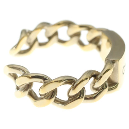 Chanel Logo Bangle Chain Motif Bracelet Metal Gold with Bean — view 3