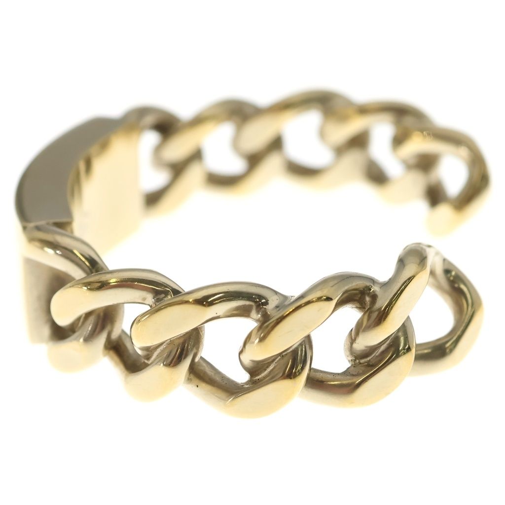 Chanel Logo Bangle Chain Motif Bracelet Metal Gold with Bean — view 4