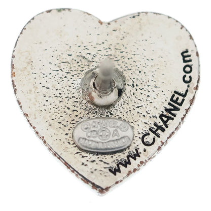 Chanel CC Logo American Heart Pin Brooch National Flag Pattern Multicolor — view 6