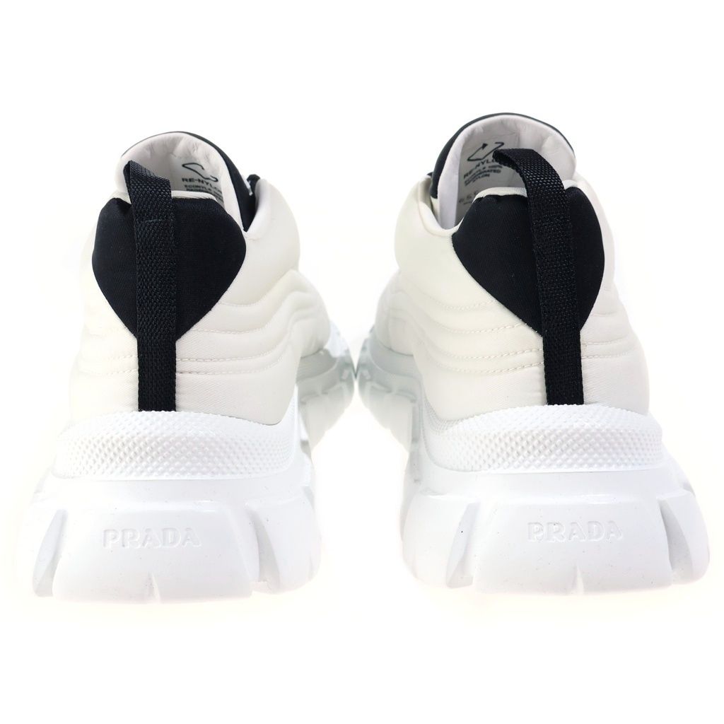 Prada Re-Nylon Rush Gabardine Low-Top Sneakers White — view 3